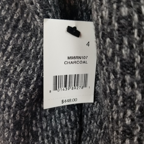 Tahari Tweed Blend Black Gray Cropped Blazer - Picture 10 of 14